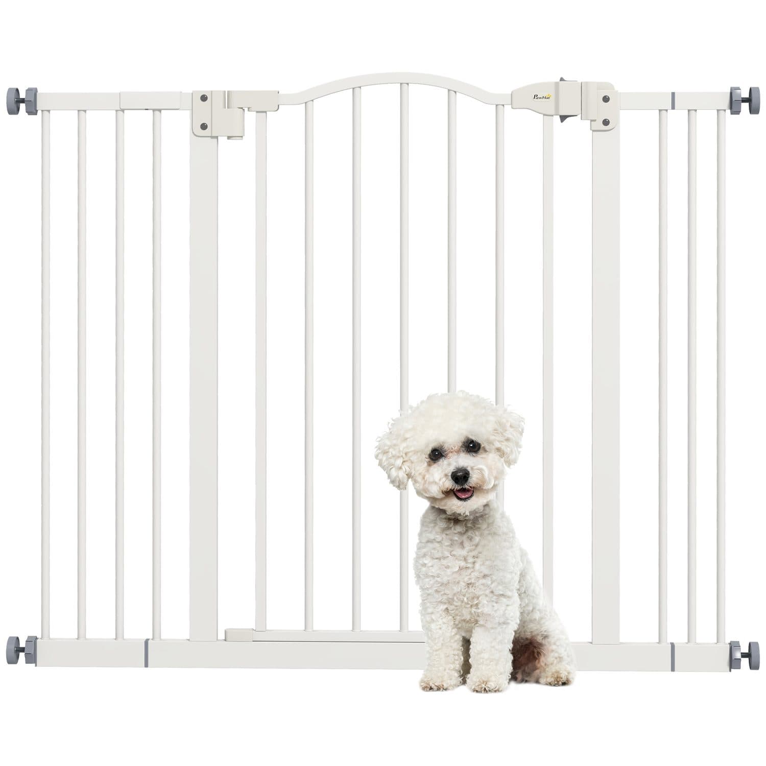 Adjustable Metal Pet Gate with Auto-Close Door