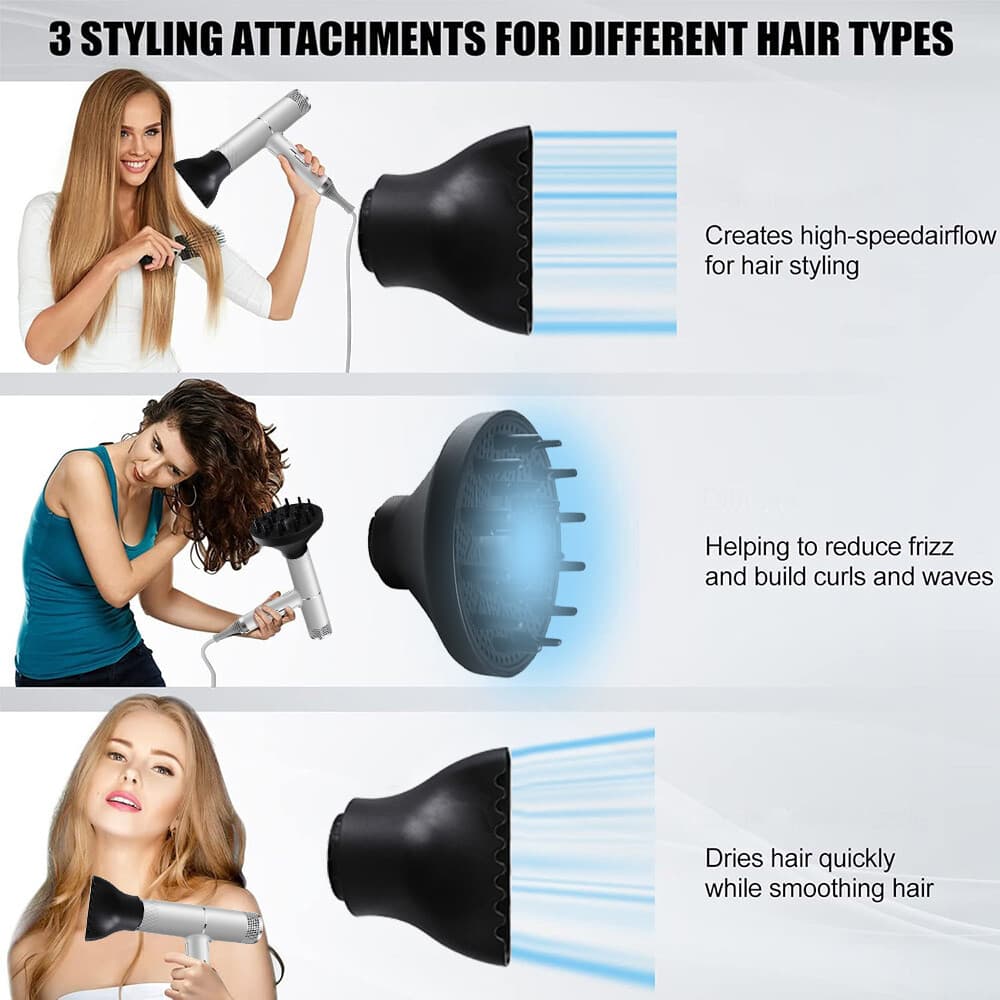 3-in-1 Professional Style Hair Dryer With Nozzle Concentrator - image 6