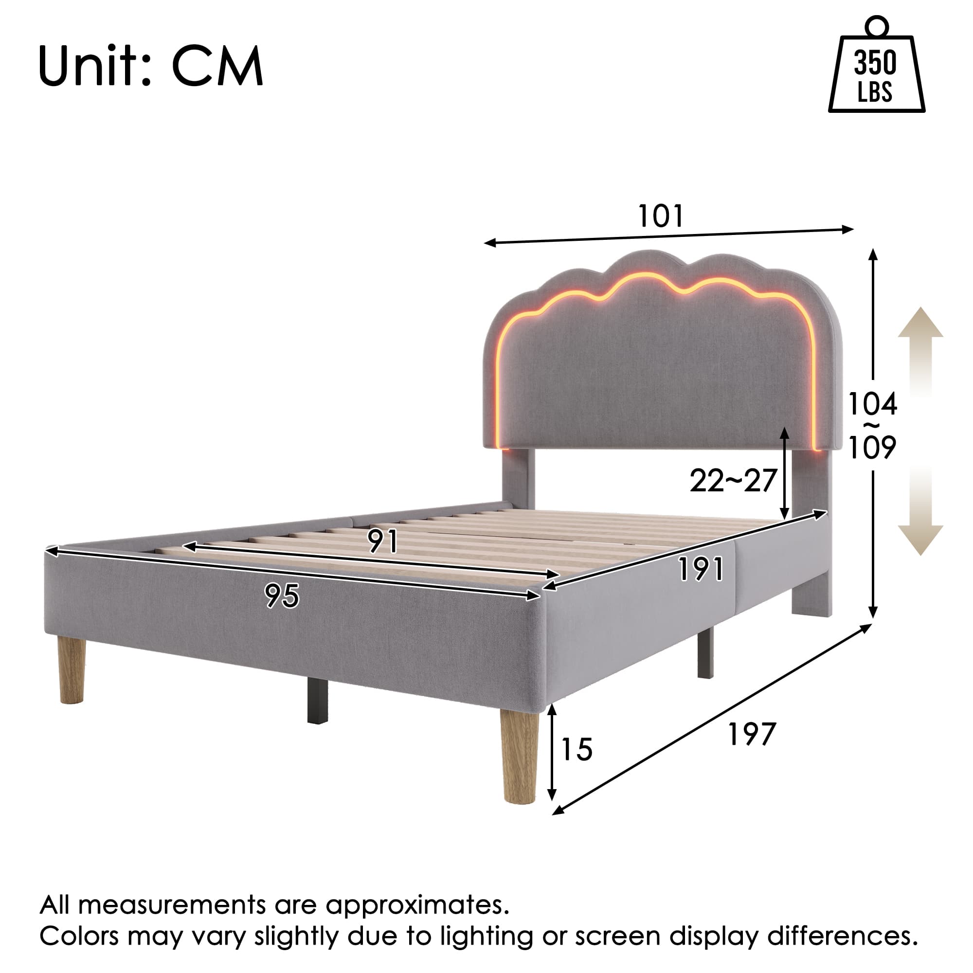 LED Single Bed Frame - image 5