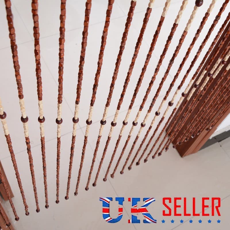 Natural Wooden Bead Door Curtain for Doorways & Spaces - image 5