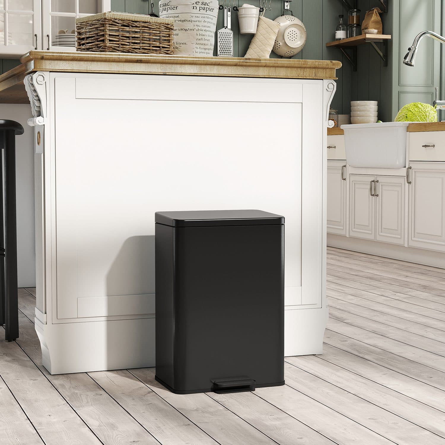 Compact 20L Pedal Bin for Quiet Kitchen Waste - image 1