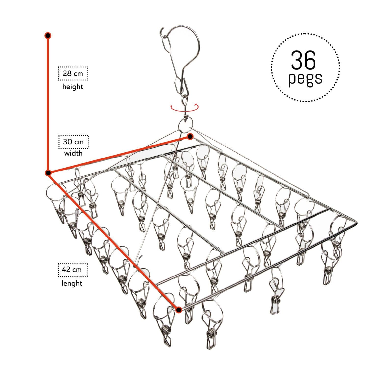 Stainless Steel Sock Hanger for Effortless Air Drying - image 8
