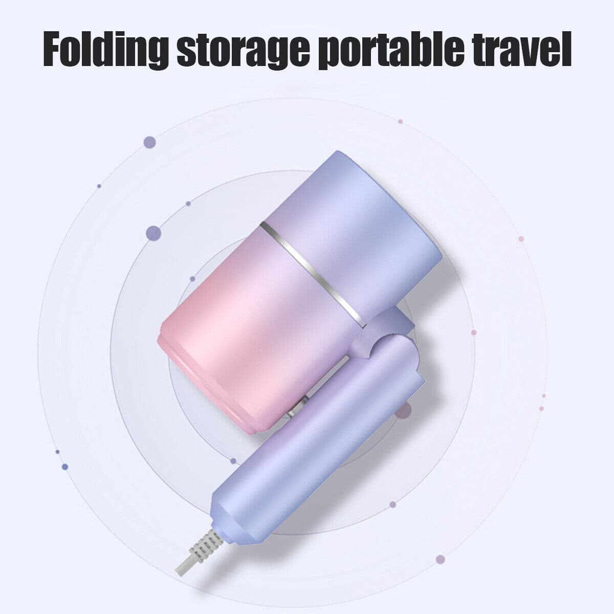Foldable Compact Hair Dryer with Negative Ion Care - image 1