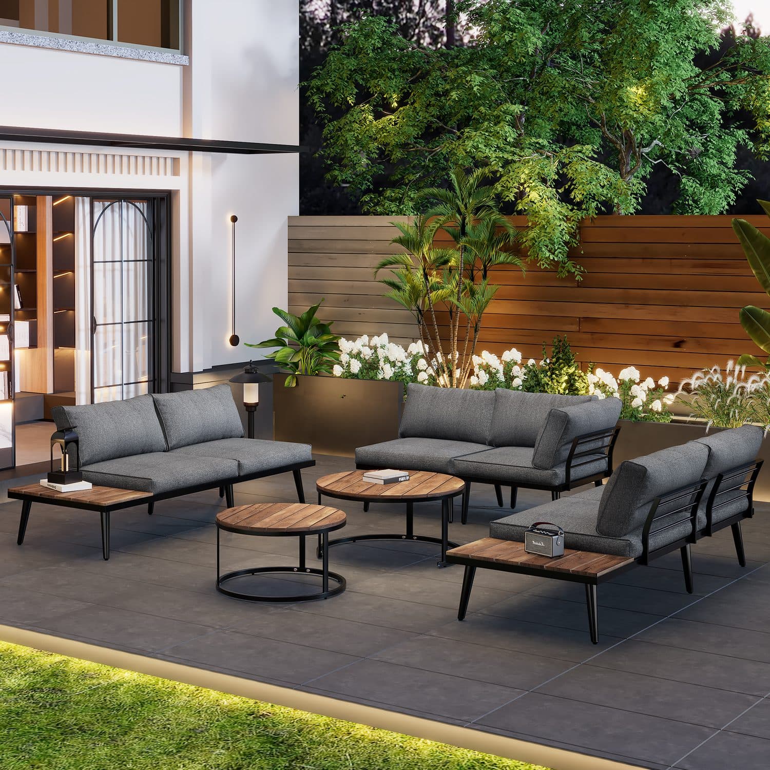An L-Shaped Outdoor Sofa Set Ready for Relaxed Garden Entertaining - image 4