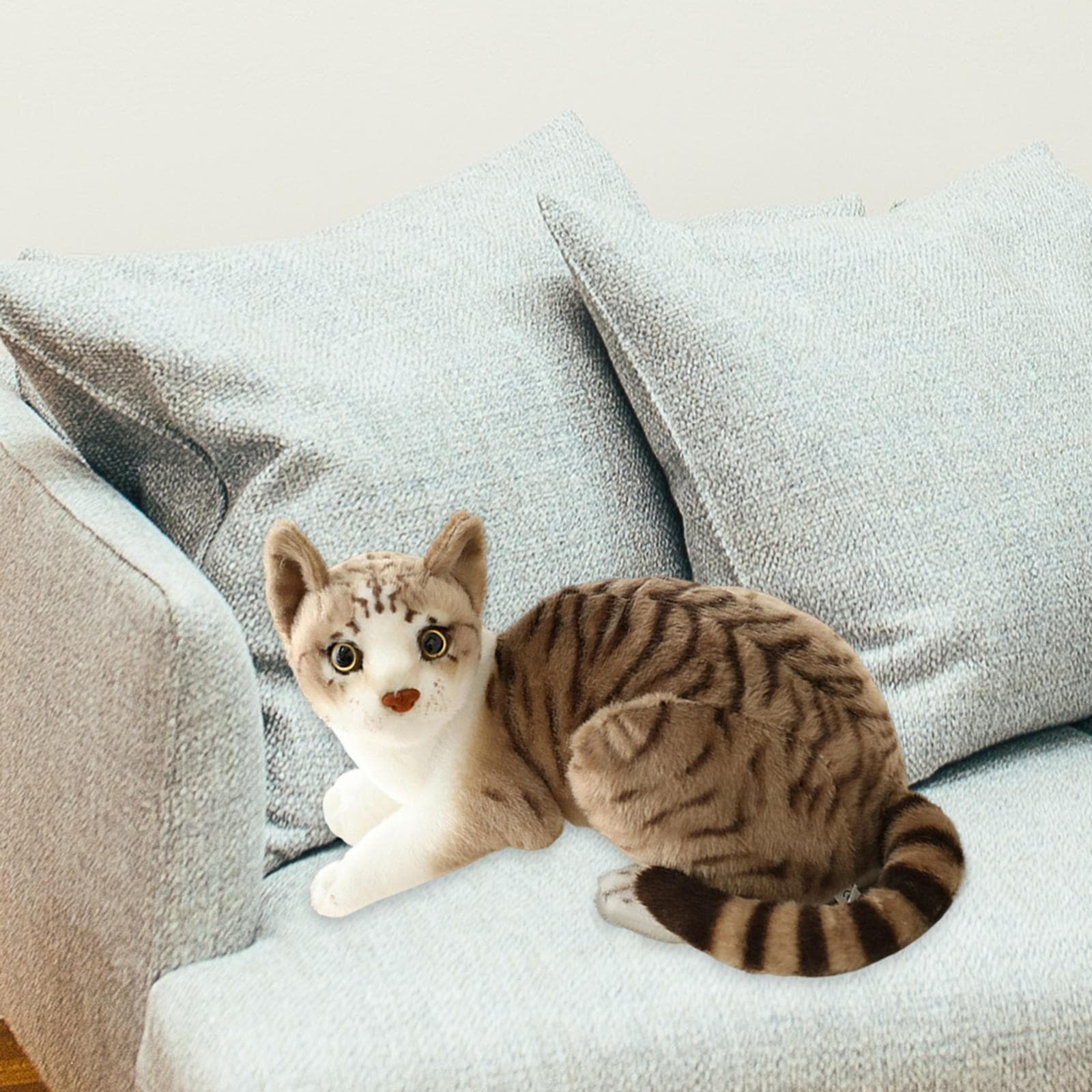 Realistic Tabby Cat Stuffed Plush That Sits Beautifully - image 4