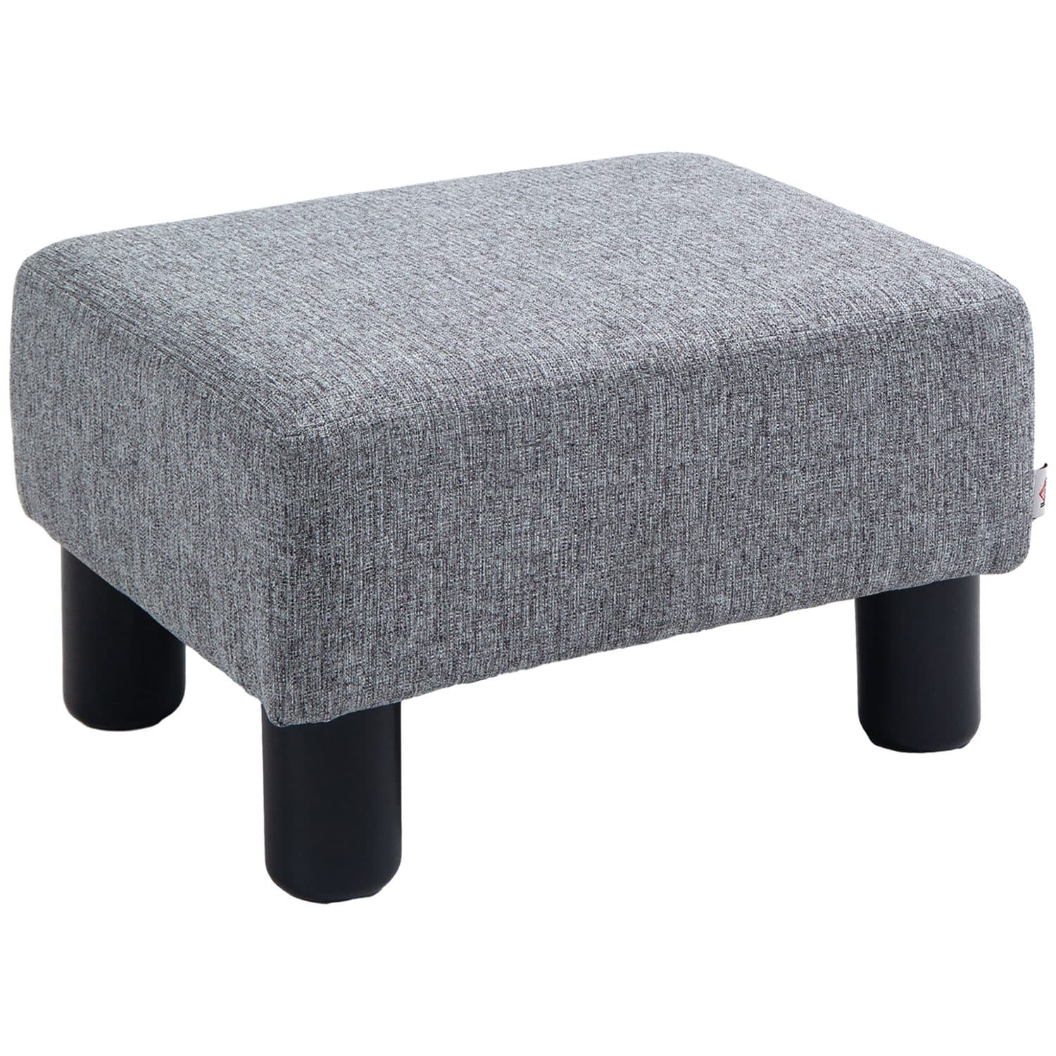 Compact Grey Footstool Ottoman for Everyday Comfort - Grey