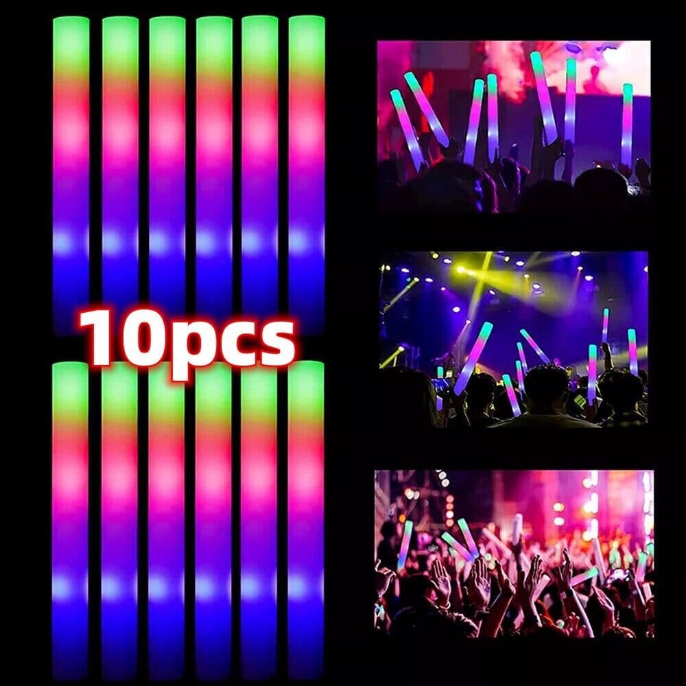 Light Up Any Event With Multicolour LED Foam Glow Sticks