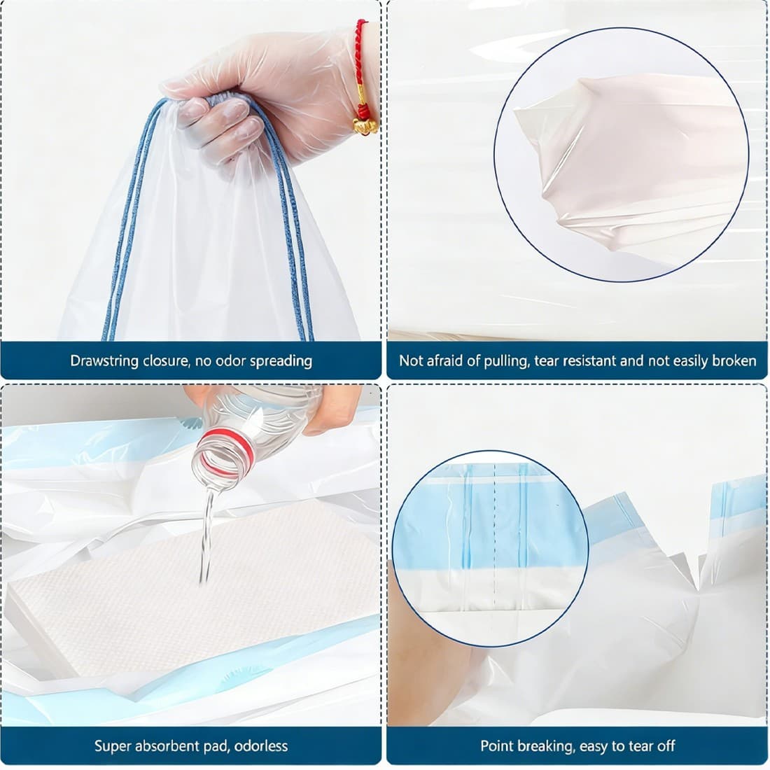 Commode Liners with Absorbent Pads for Hygienic, Easy Cleanup - image 8