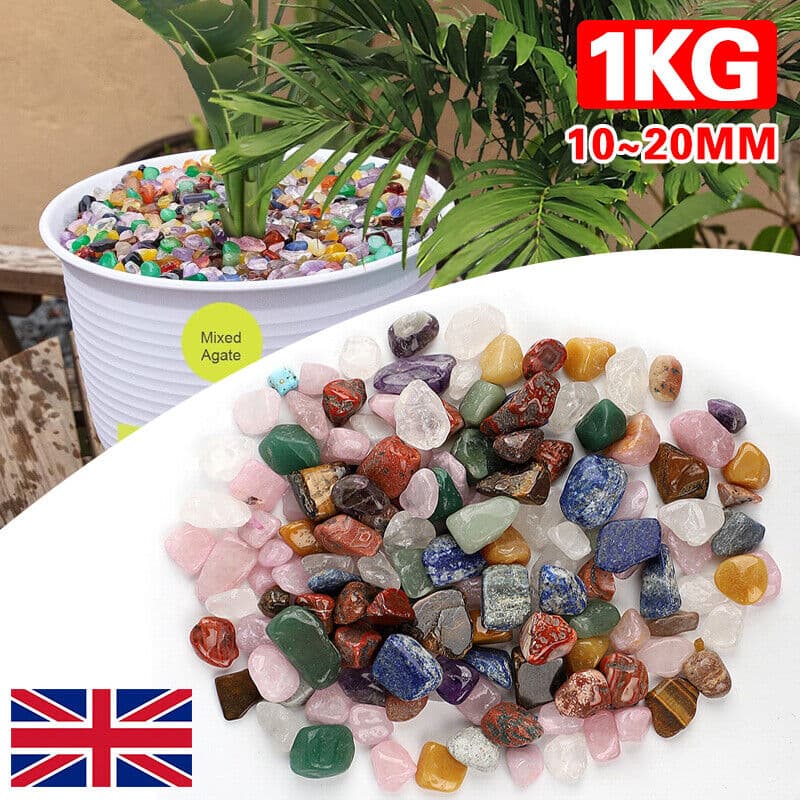 1kg Mixed Natural Tumble Stones for Healing & Decoration - image 1
