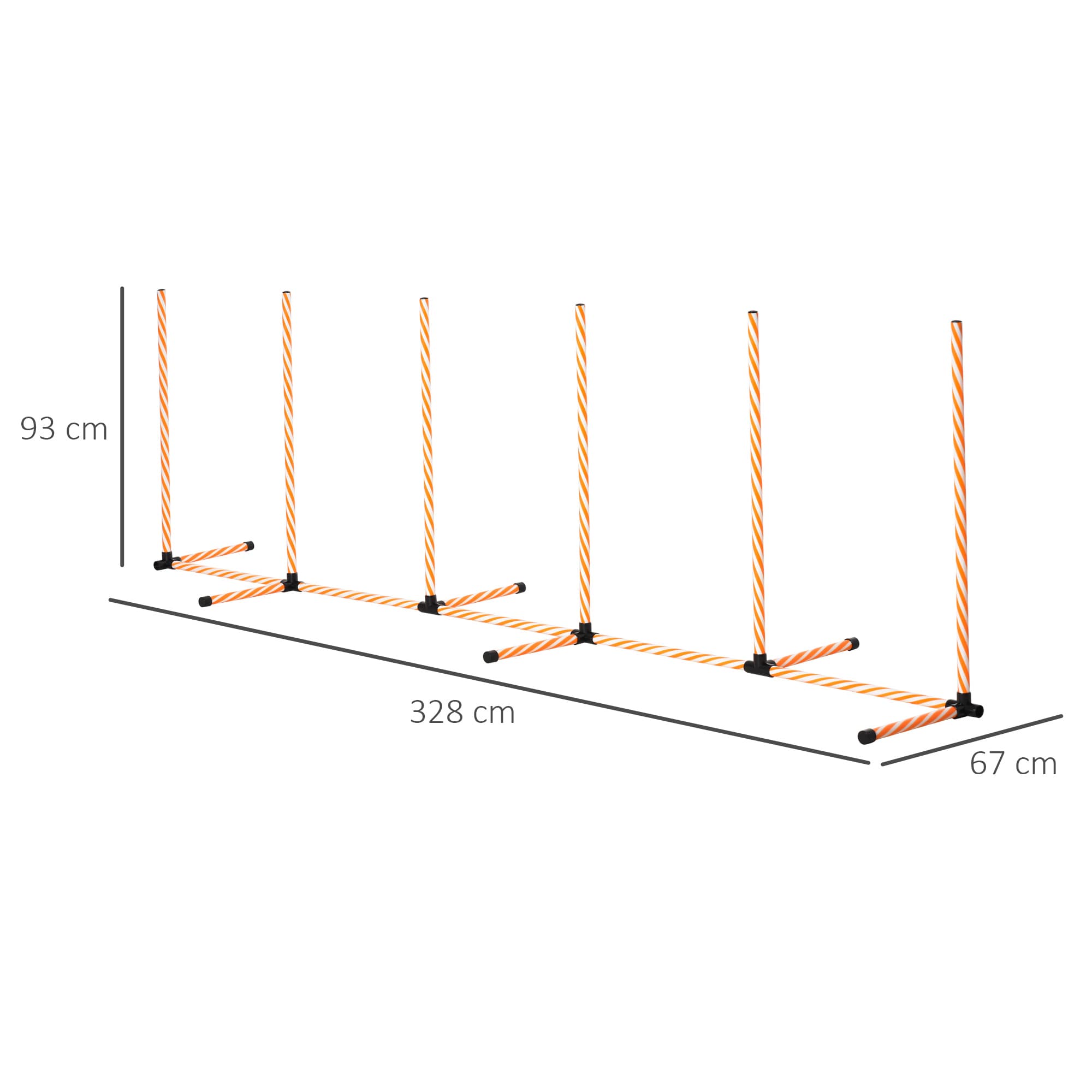 PawHut Weave Poles Set for Outdoor Dog Agility Training - image 1