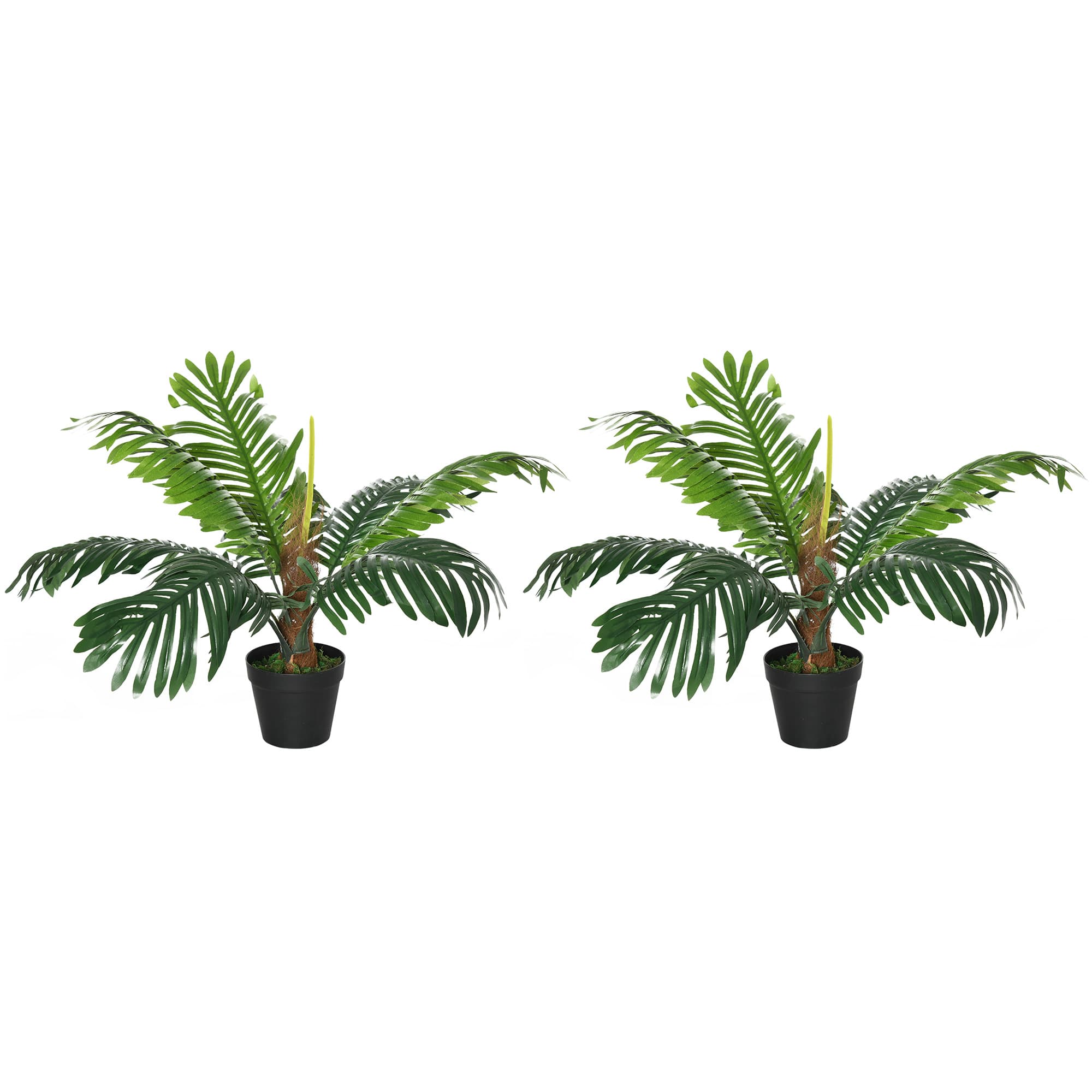 Faux Palm Trees 60cm — Set of 2 in Nursery-Style Pots