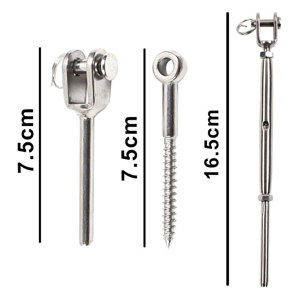 DIY Stainless Steel Wire Rope Balustrade Kit (10-Pack)