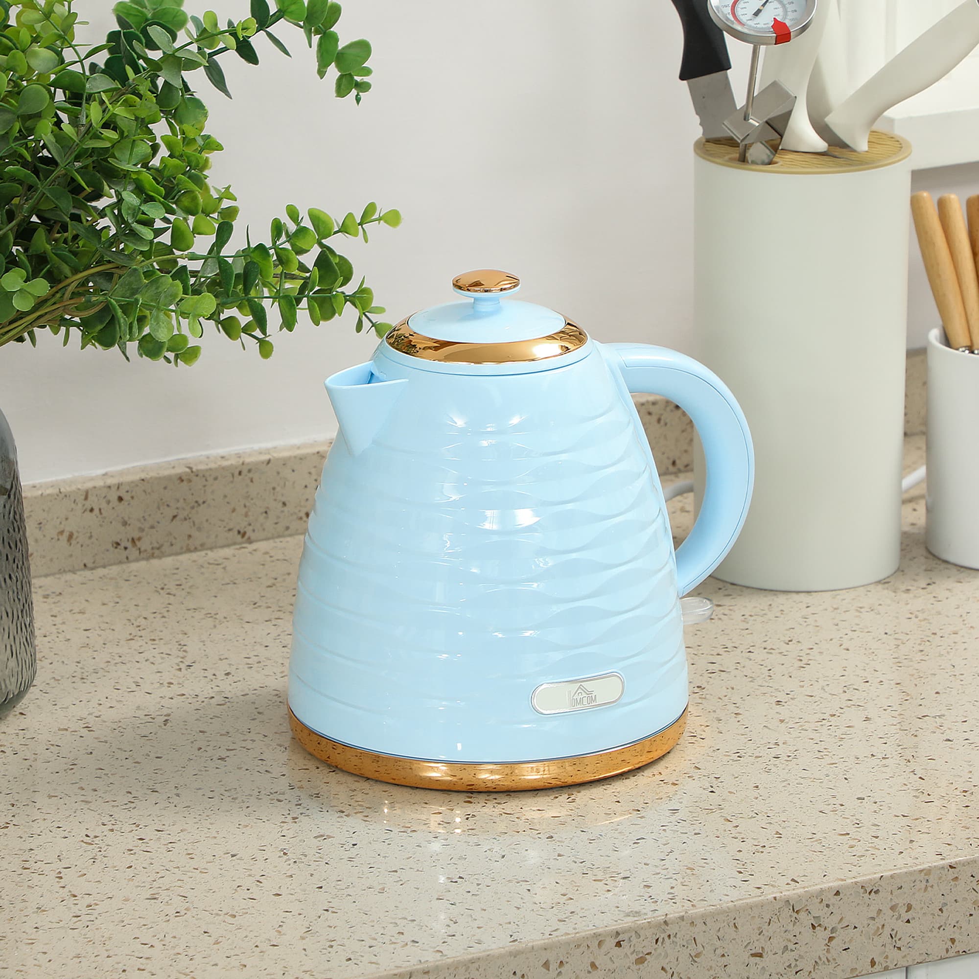 Light Blue Rapid Boil Kettle with Honeycomb Texture - image 2