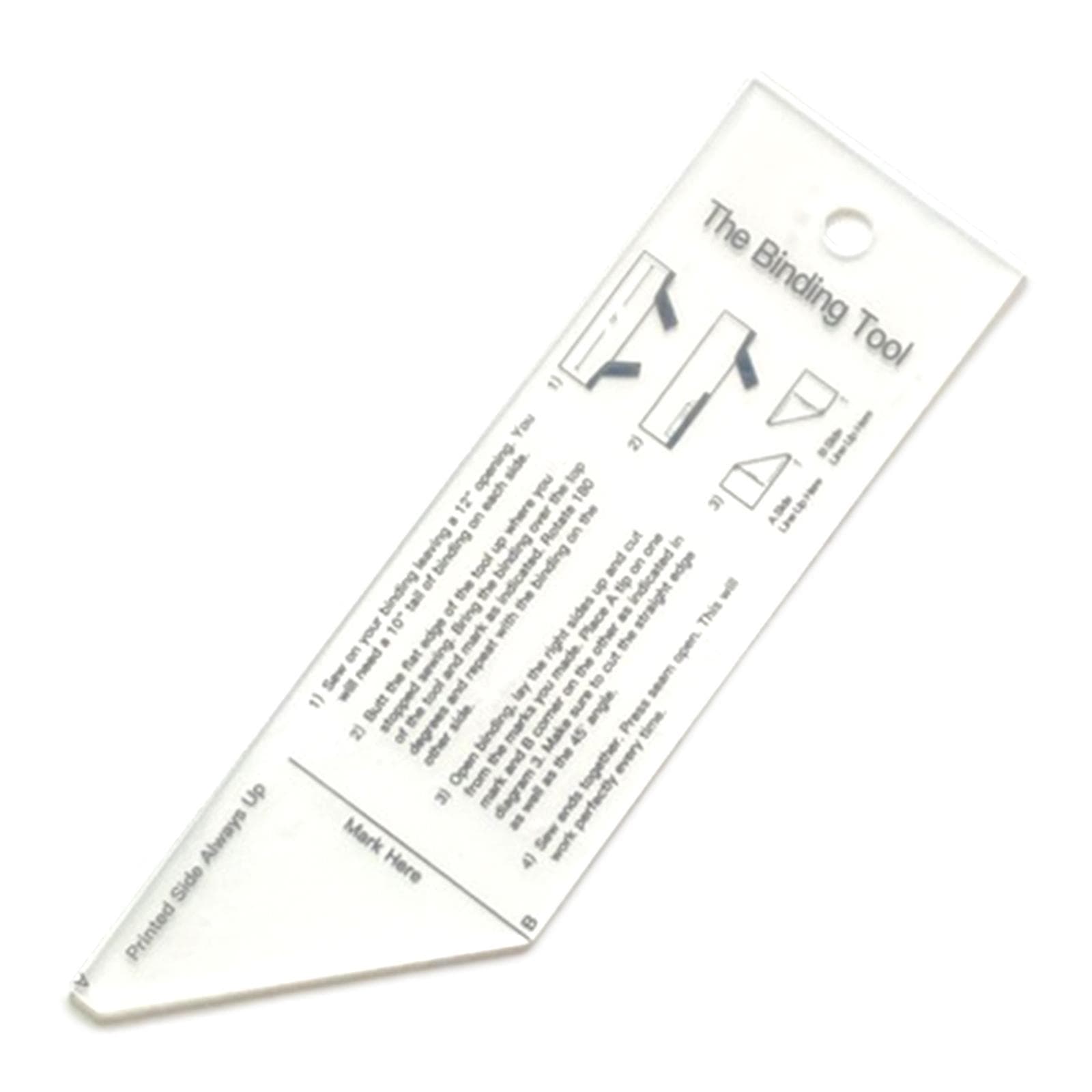 Acrylic Quilt Binding Tool for Perfect Mitered Corners