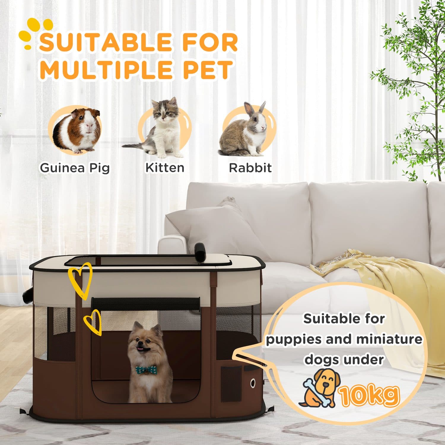 PawHut Foldable Pet Playpen for Indoor and Outdoor Use - image 4