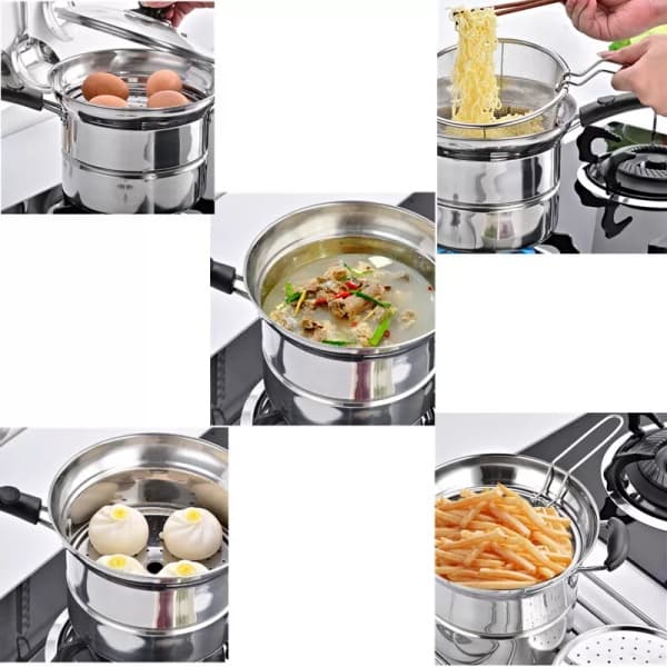 Stainless Steel Chip Pan for Frying and Steaming - image 7