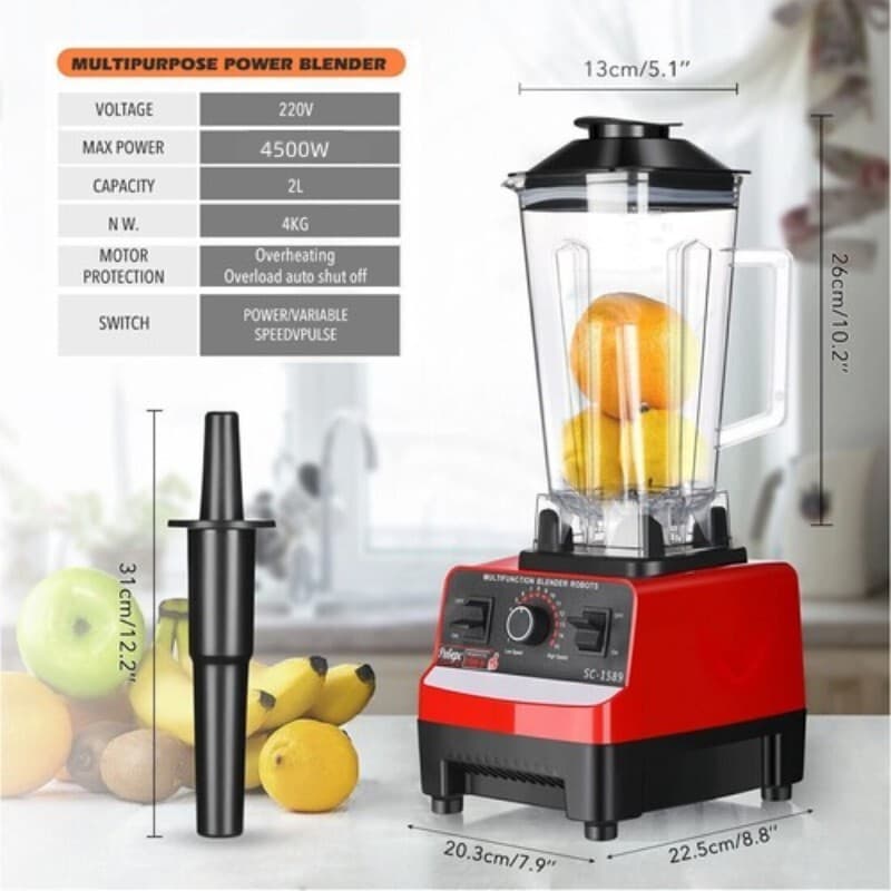 Professional 4500W High-Speed Blender for Perfect Smoothies