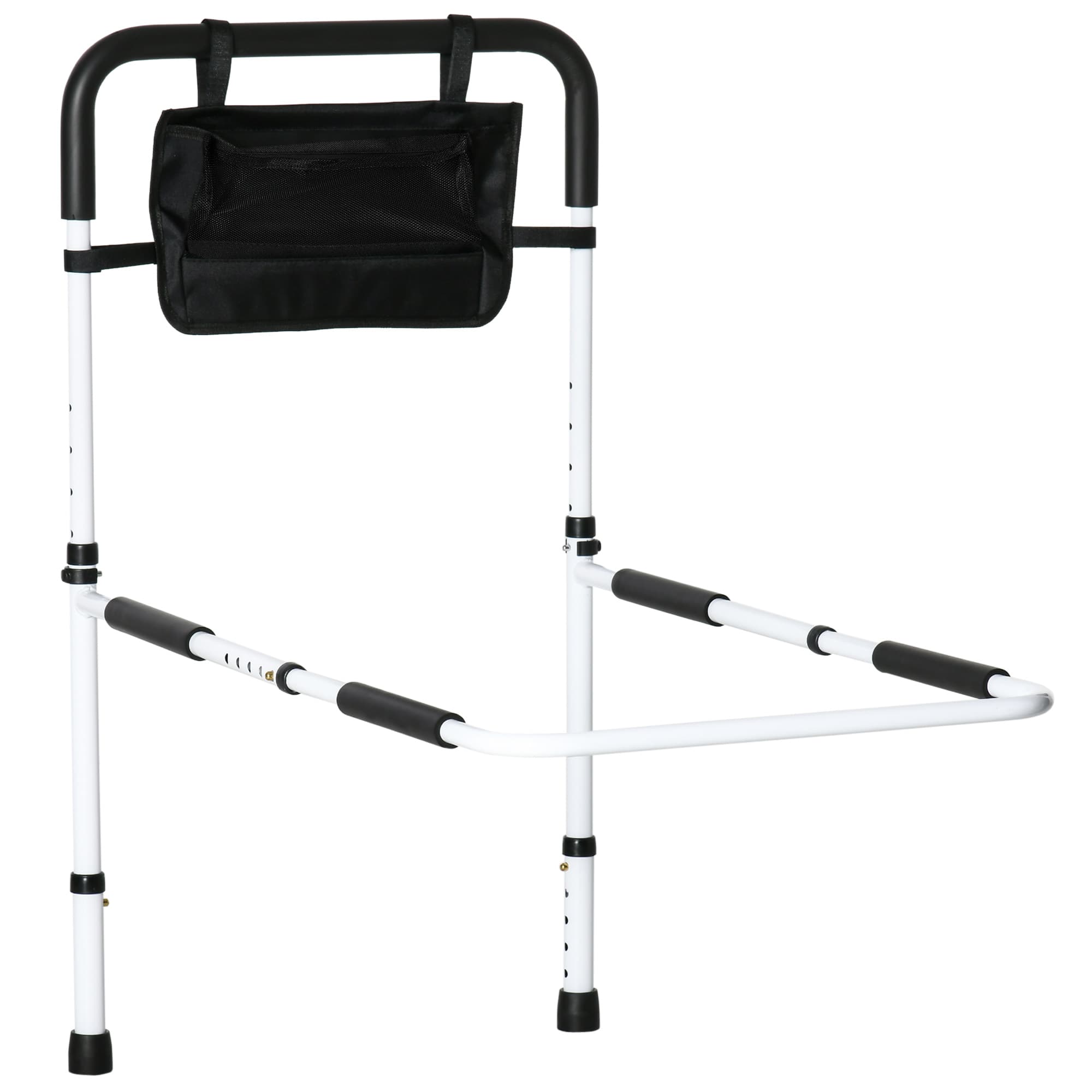 Adjustable Bed Assist Rail with Side Storage