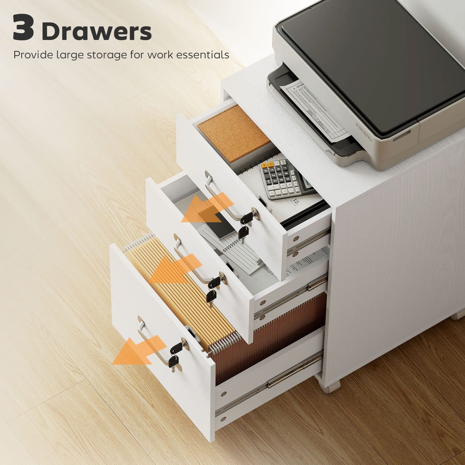 Secure 3-Drawer Cabinet - image 4