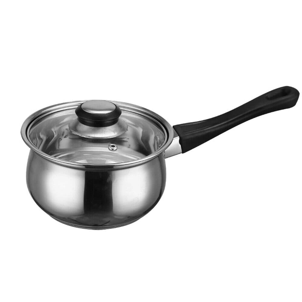12-Piece Stainless Steel Pan Set with Reinforced Glass Lids - image 2