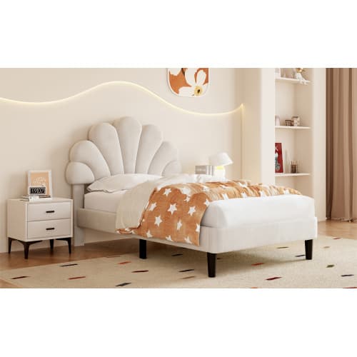 Chic Petal Velvet Bed Frame - image 5