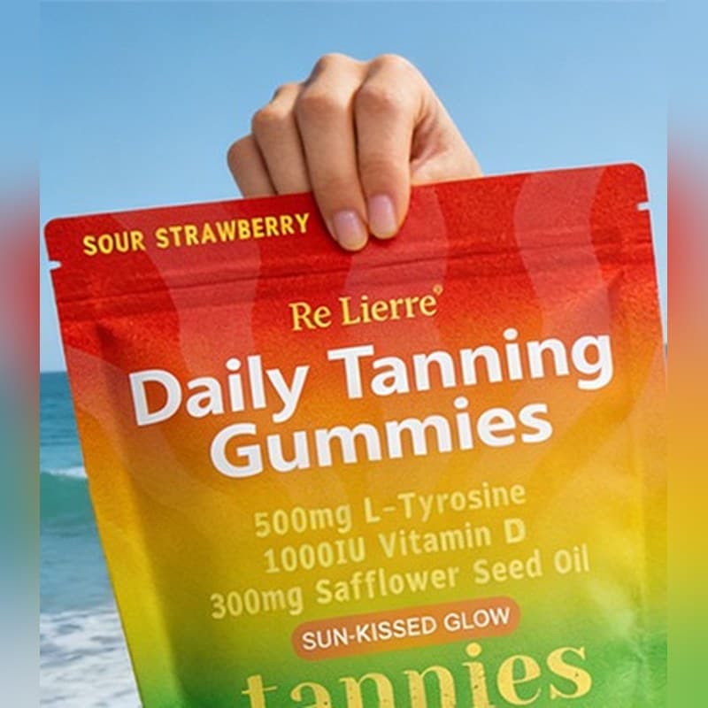 Re Lierre Daily Tanning Gummies, Sour Strawberry - image 2