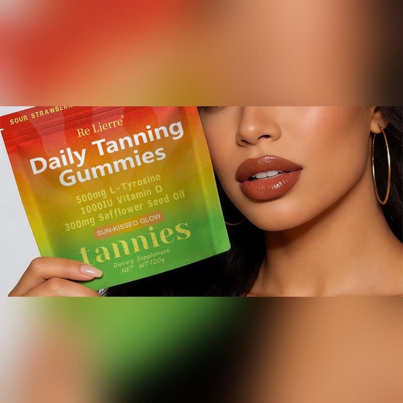 Re Lierre Daily Tanning Gummies, Sour Strawberry - image 5